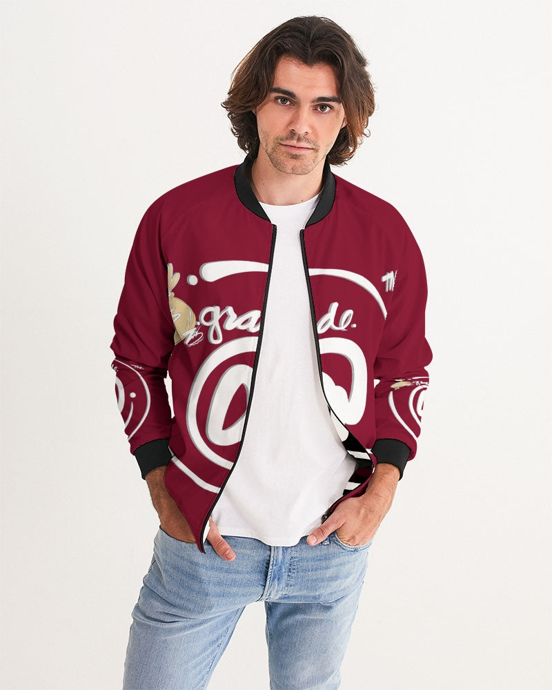 Burgundy Men's Bomber Jacket