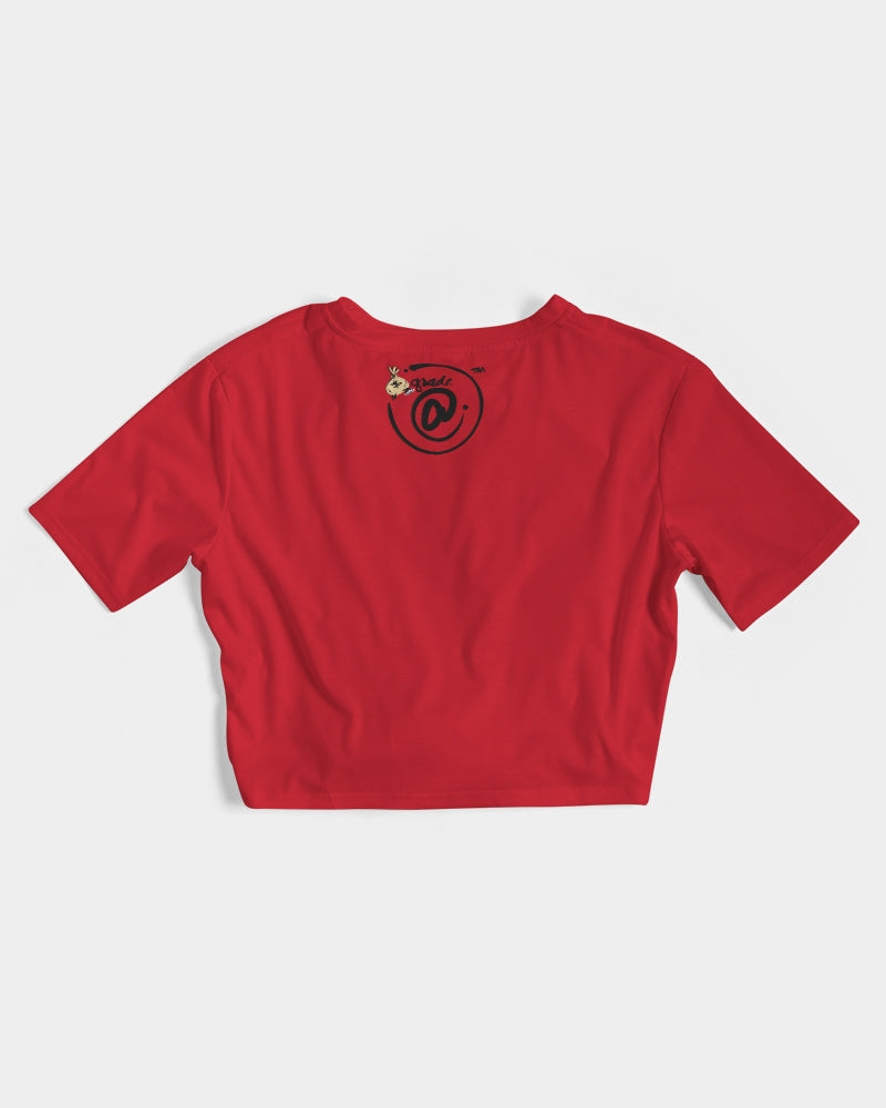 Red Money Women's Twist-Front Cropped Tee