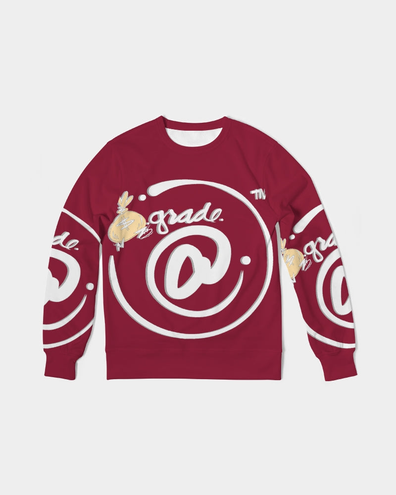 Burgundy Classic French Terry Crewneck Pullover