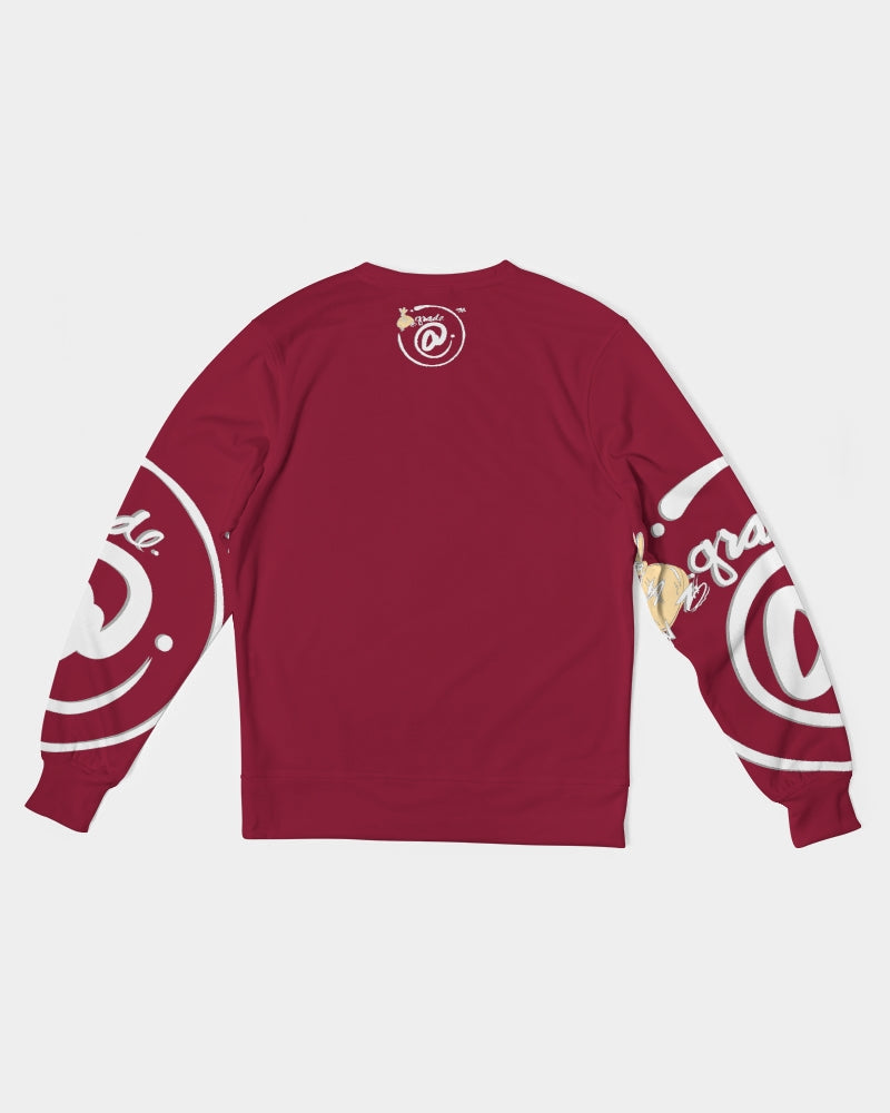 Burgundy Classic French Terry Crewneck Pullover