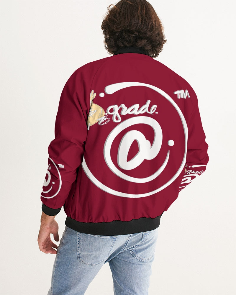 Burgundy Men's Bomber Jacket